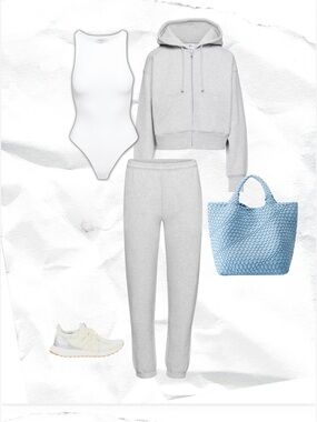 Queenoris Vegan Leather Weave Bag. Light blue.